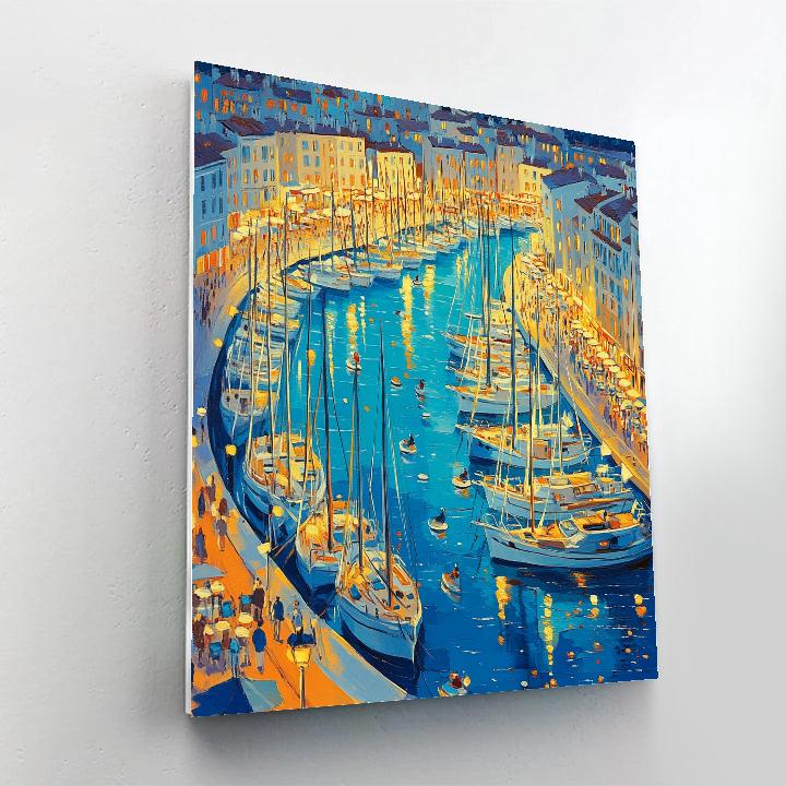 Old Port Vieux Port At Dusk Marseille France paint by numbers