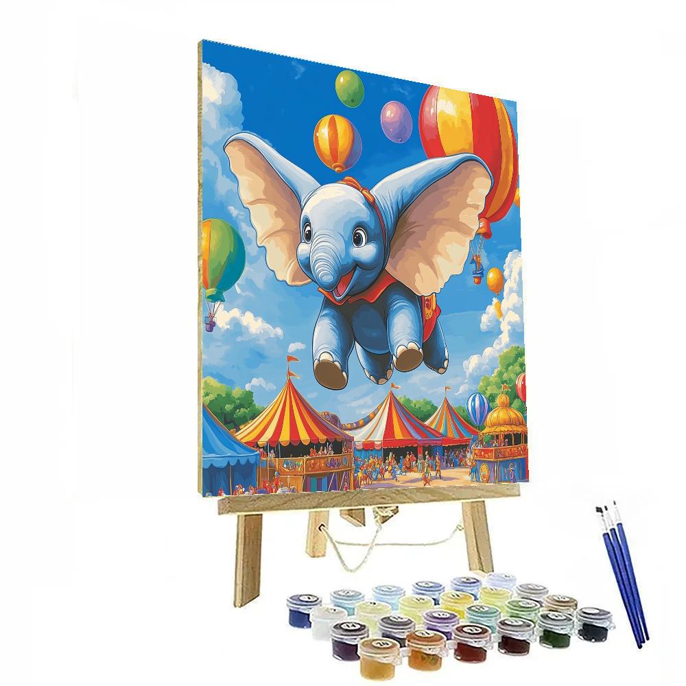 Dumbo’s Big Circus Flight Disney Inspired paint by numbers