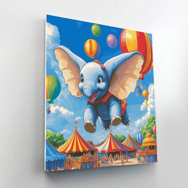 Dumbo’s Big Circus Flight Disney Inspired paint by numbers