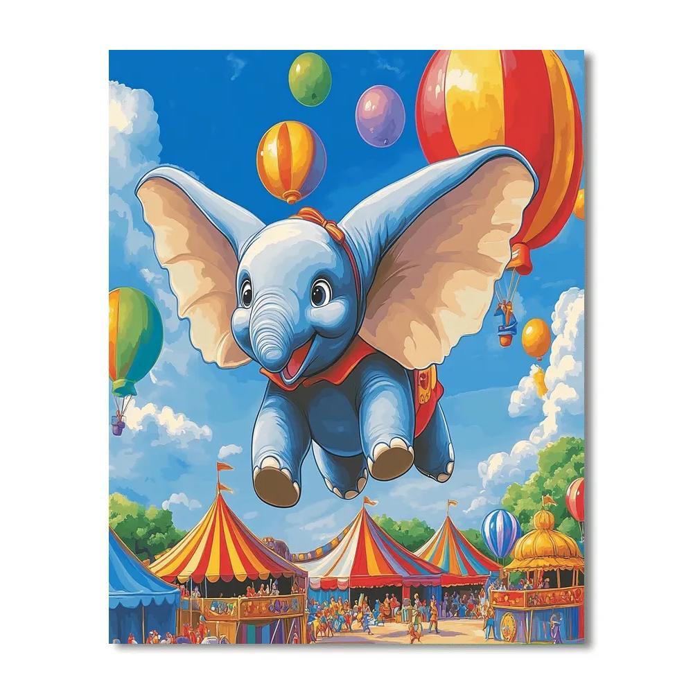 Dumbo’s Big Circus Flight Disney Inspired paint by numbers