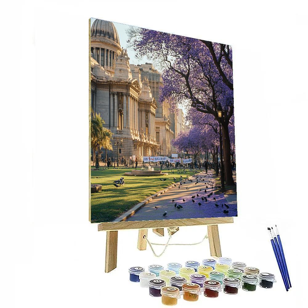 Central Plaza Of Plaza De Mayo Buenos Aires Argentina paint by number