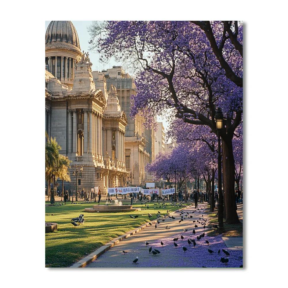 Central Plaza Of Plaza De Mayo Buenos Aires Argentina paint by number