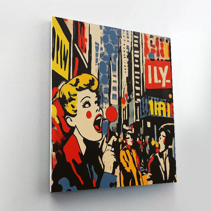 Roy Lichtenstein Inspired Comic Street Scene Paint by numbers kits