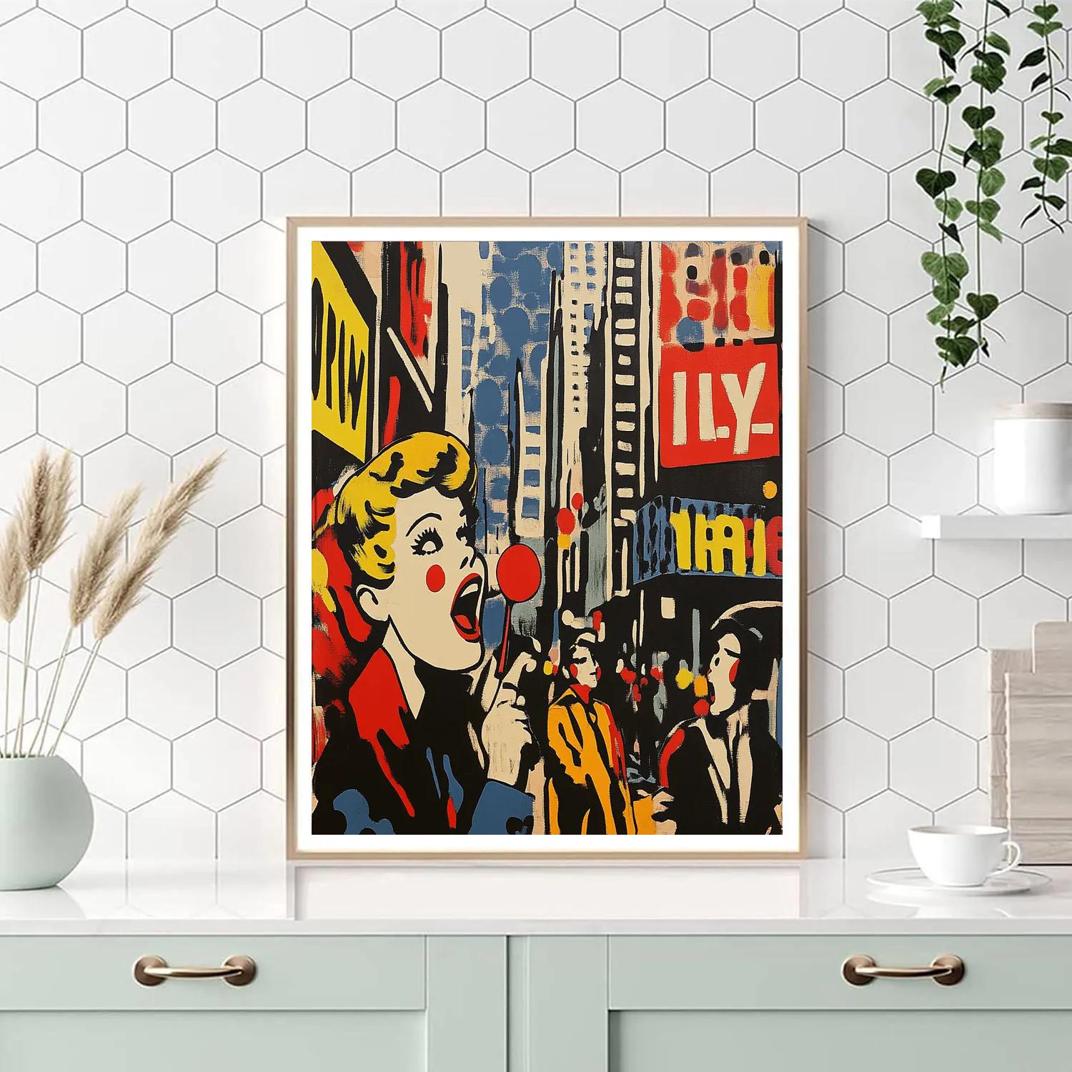 Roy Lichtenstein Inspired Comic Street Scene Paint by numbers kits