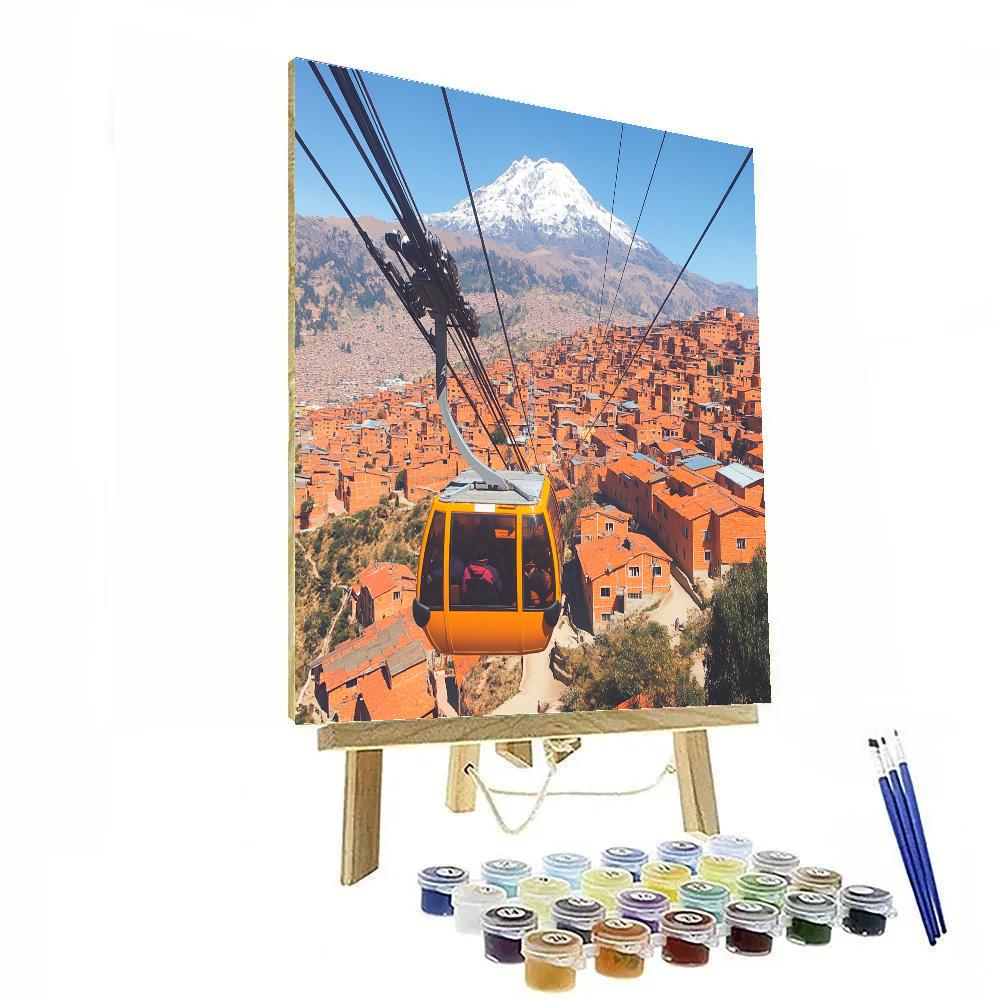 Cable Car View Over La Paz Bolivia paint by numbers