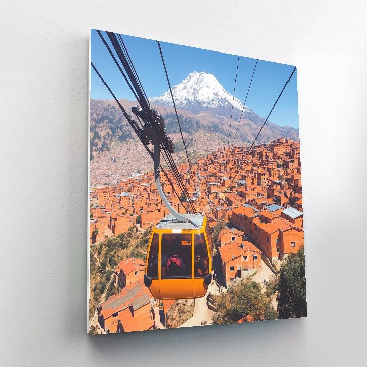 Cable Car View Over La Paz Bolivia paint by numbers