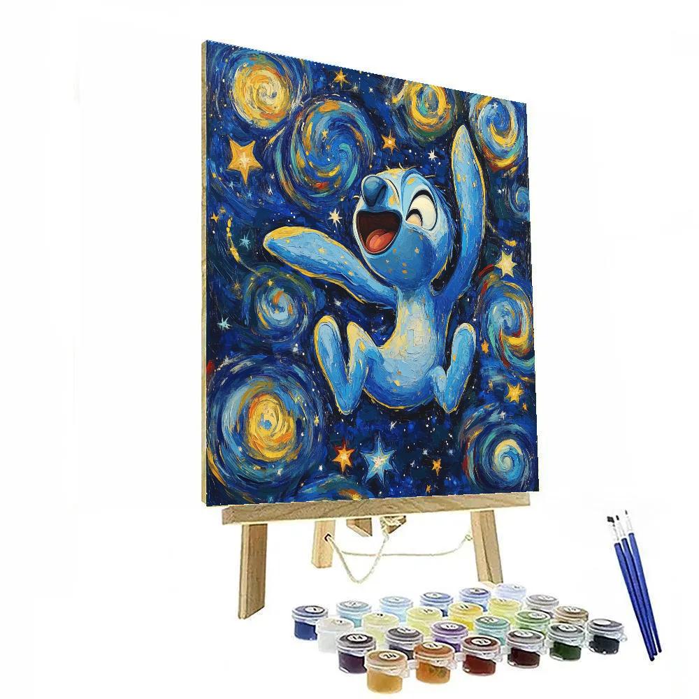 Stitch’s Galactic Mischief Disney Inspired painting number kit