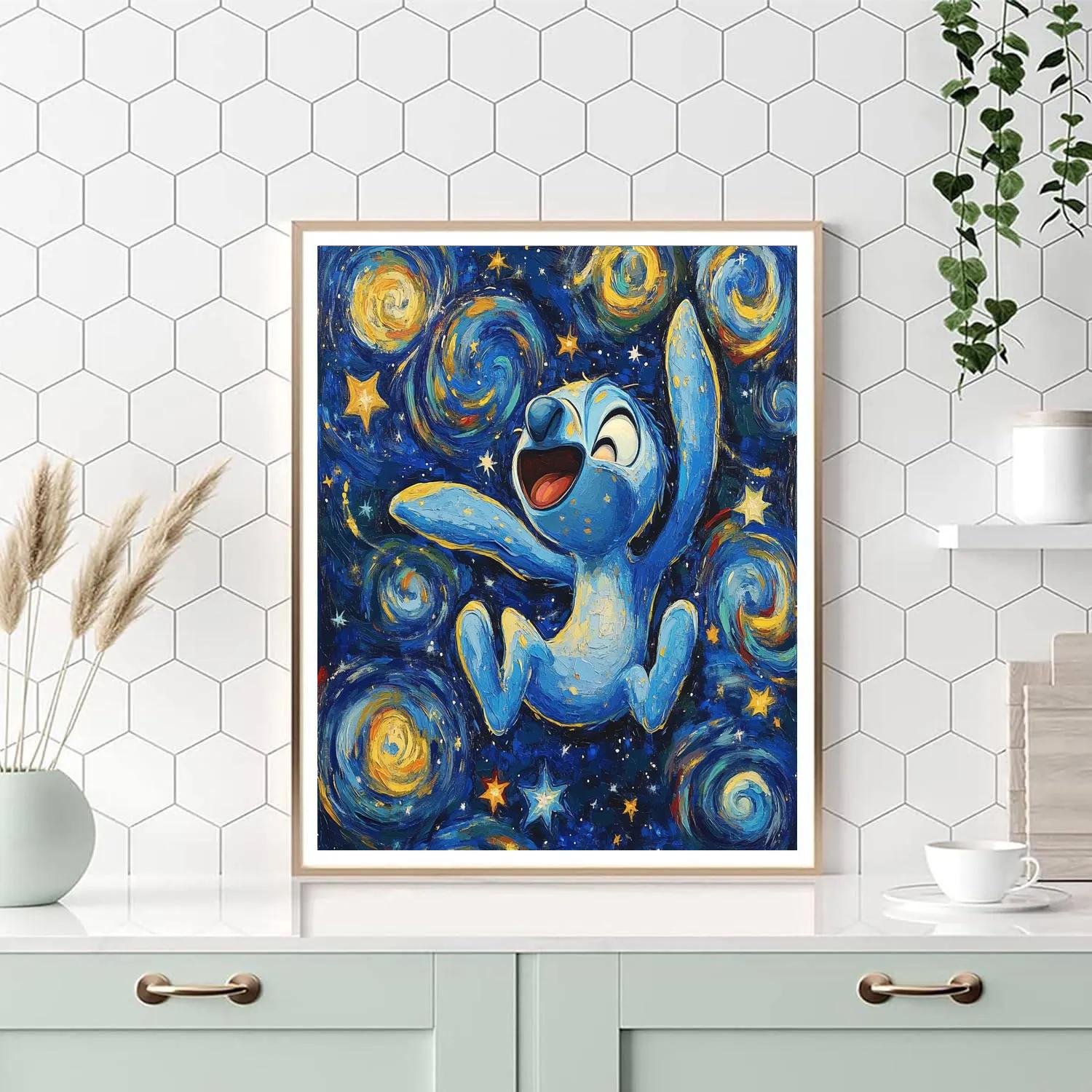 Stitch’s Galactic Mischief Disney Inspired painting number kit