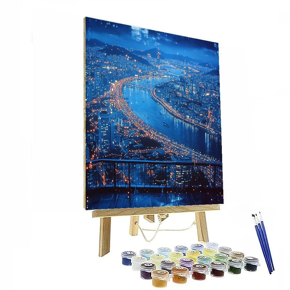 Seoul Cityscape From Namsan Seoul Tower Seoul South Korea paint by color