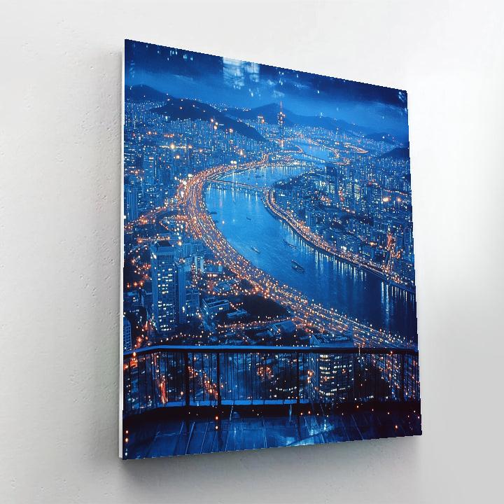 Seoul Cityscape From Namsan Seoul Tower Seoul South Korea paint by color