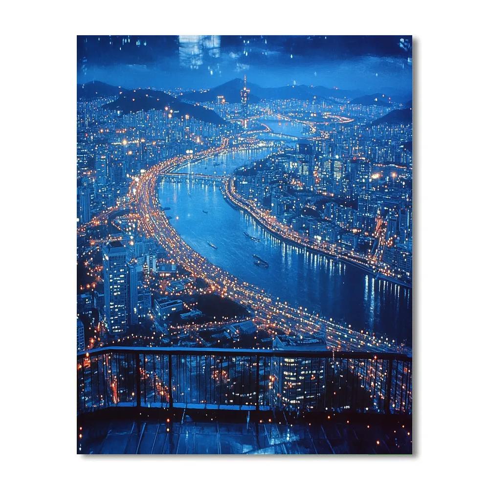 Seoul Cityscape From Namsan Seoul Tower Seoul South Korea paint by color