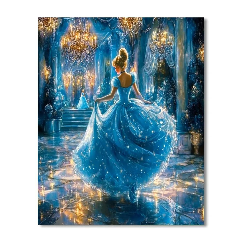 Cinderella’s Magical Ballroom Waltz Disney Inspired painting number kit