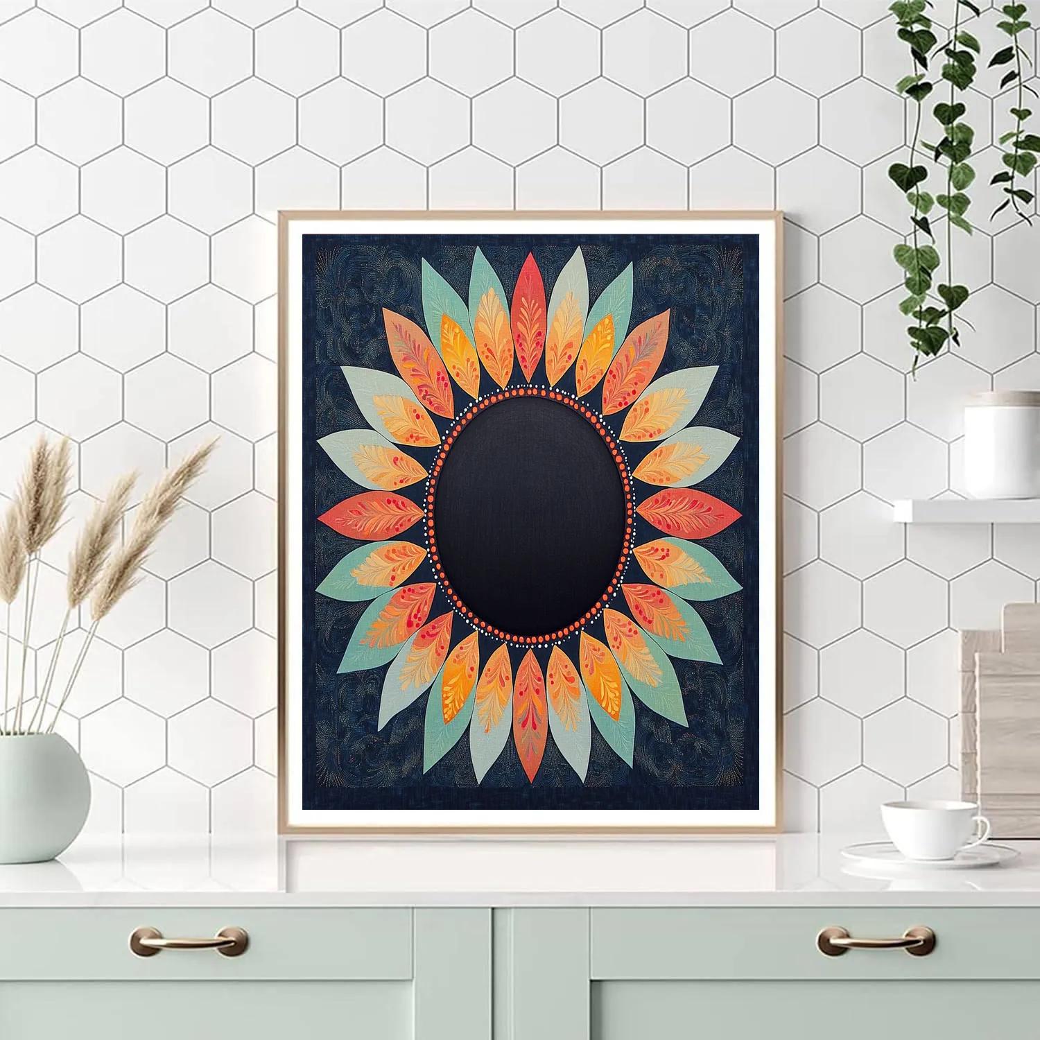 Frida Kahlo Inspired Eclipse Of Healing Petals Paint by numbers kits