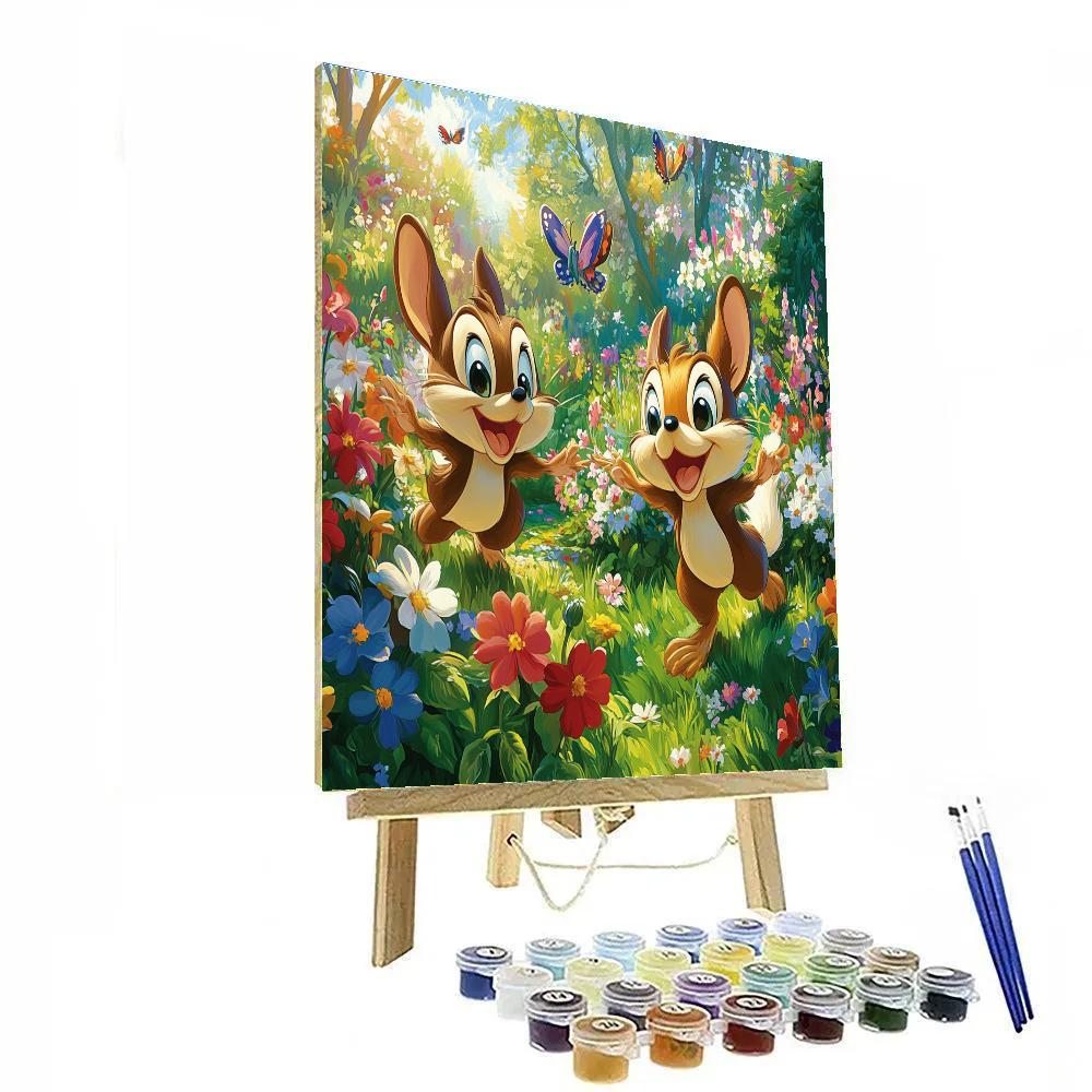 Chip And Dale’s Nutty Backyard Adventure Disney Inspired paint by numbers