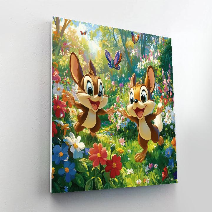 Chip And Dale’s Nutty Backyard Adventure Disney Inspired paint by numbers
