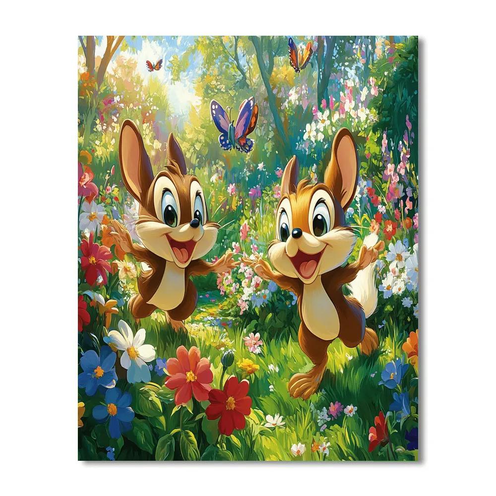 Chip And Dale’s Nutty Backyard Adventure Disney Inspired paint by numbers