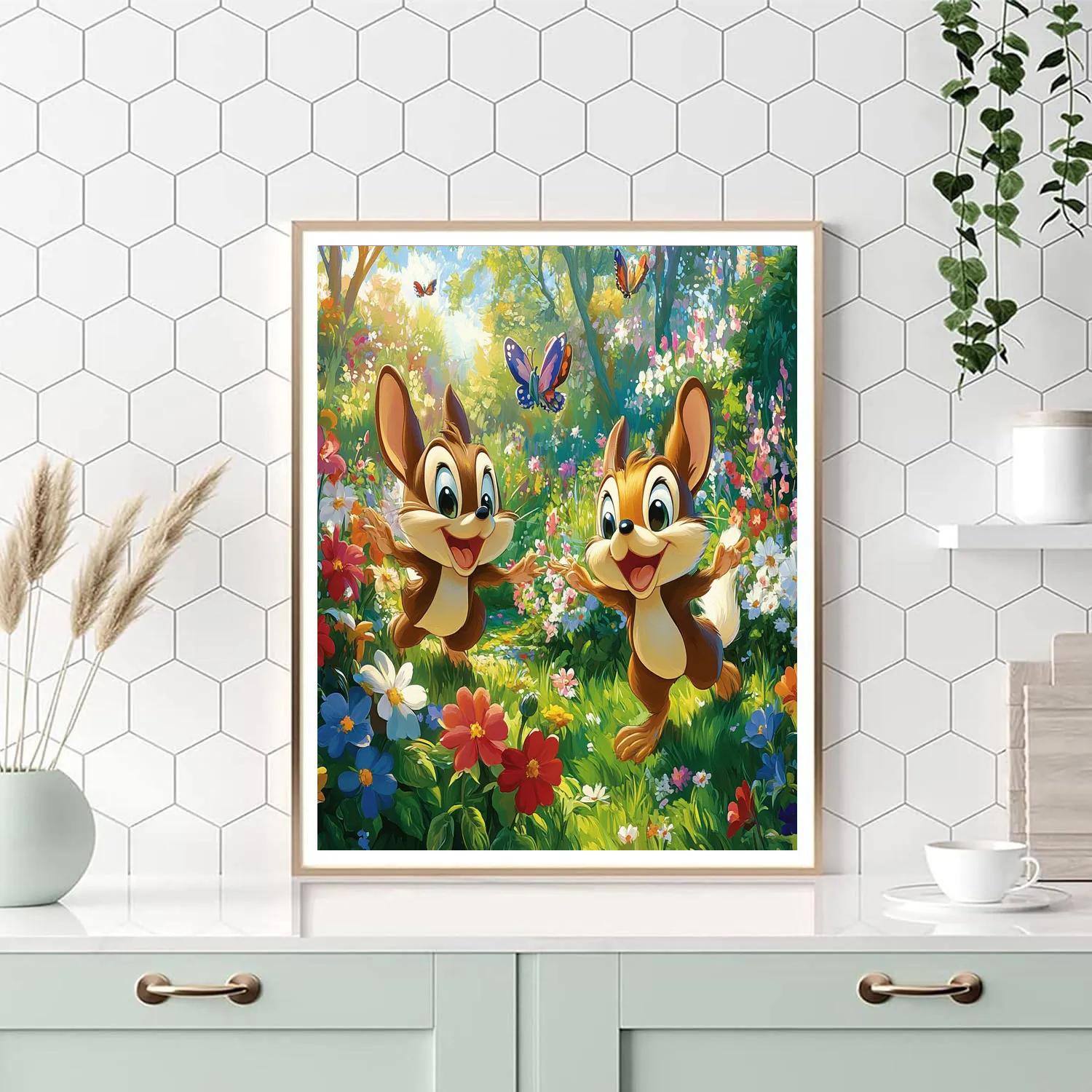 Chip And Dale’s Nutty Backyard Adventure Disney Inspired paint by numbers