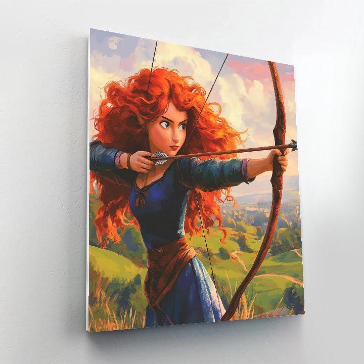 Merida’s Highland Archery Practice Disney Inspired Number painting