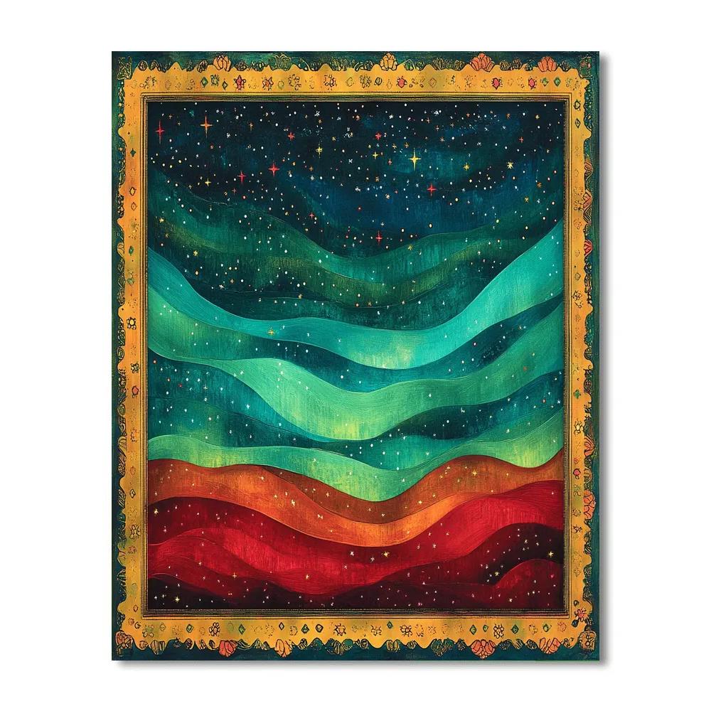 Frida Kahlo Inspired Volcanic Aurora Of Resolve Paint by numbers kits