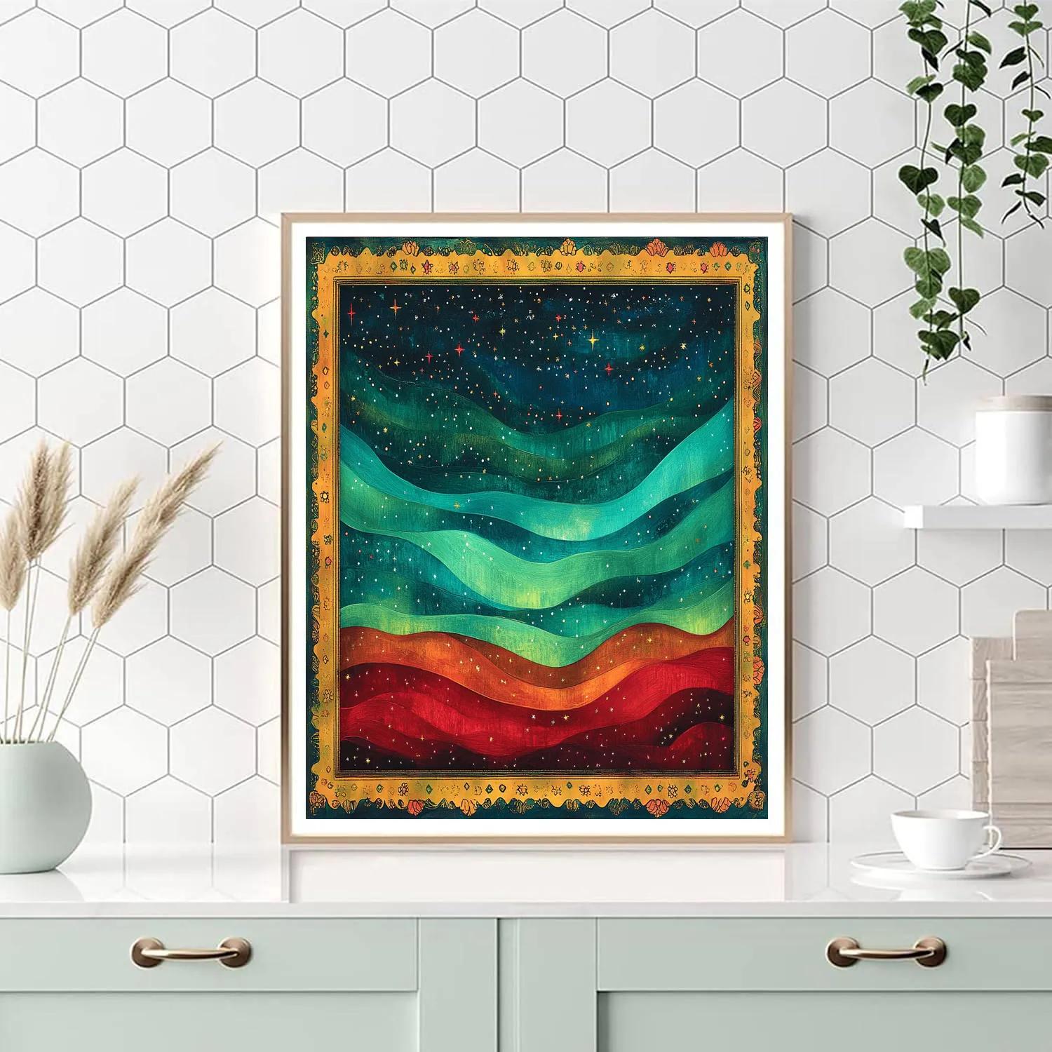Frida Kahlo Inspired Volcanic Aurora Of Resolve Paint by numbers kits