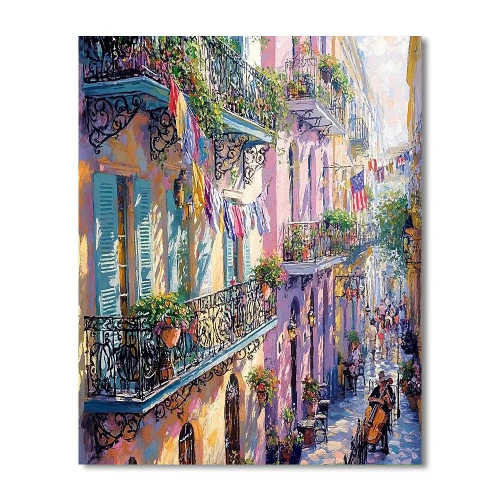 Historic Streets Of The French Quarter New Orleans United States Paint by numbers kits