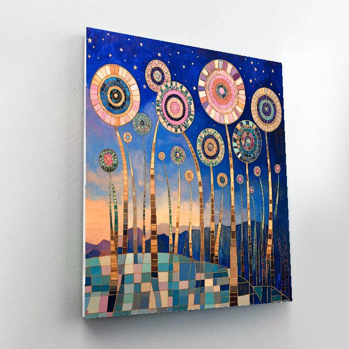Gustav Klimt Inspired Celestial Garden Of Spirals Painting by numbers kit