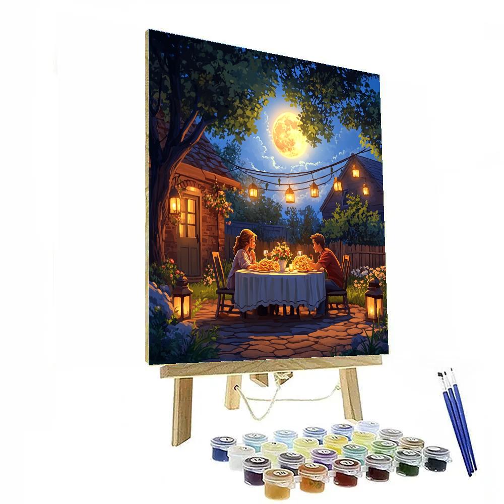 Lady And Tramp’s Moonlight Dinner Disney Inspired Paint by numbers kits