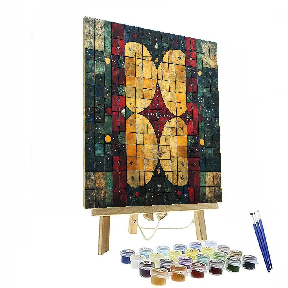 Frida Kahlo Inspired Quantum Mosaic Of Dual Feelings Painting by numbers kit