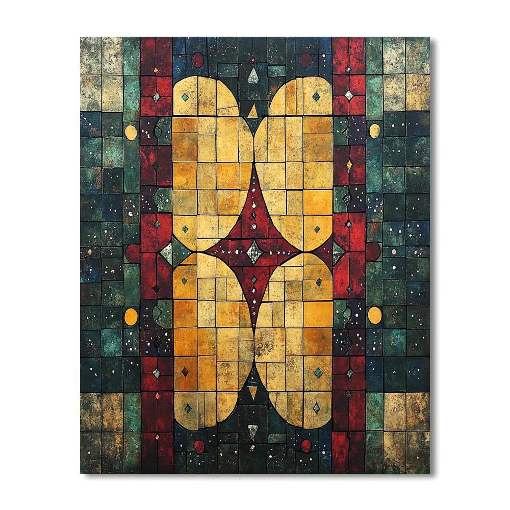 Frida Kahlo Inspired Quantum Mosaic Of Dual Feelings Painting by numbers kit