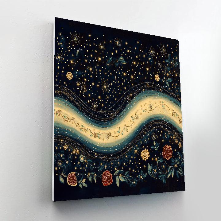 Frida Kahlo Inspired Milky Way Of Folk Embroidery Light Paint by numbers art