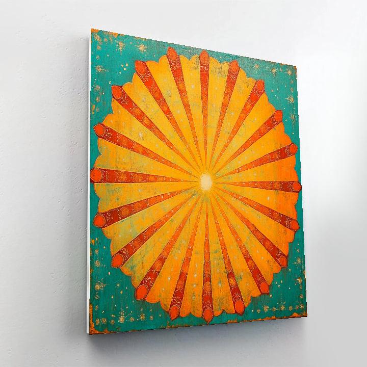 Frida Kahlo Inspired Solar Flare Lullaby paint by color