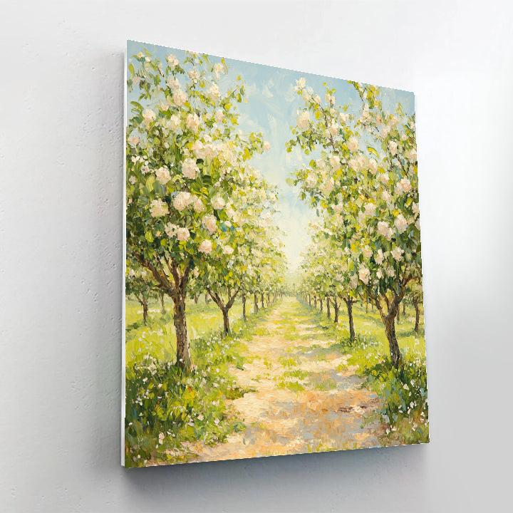 Claude Monet Inspired Orchard In Late Spring Bloom paint by number