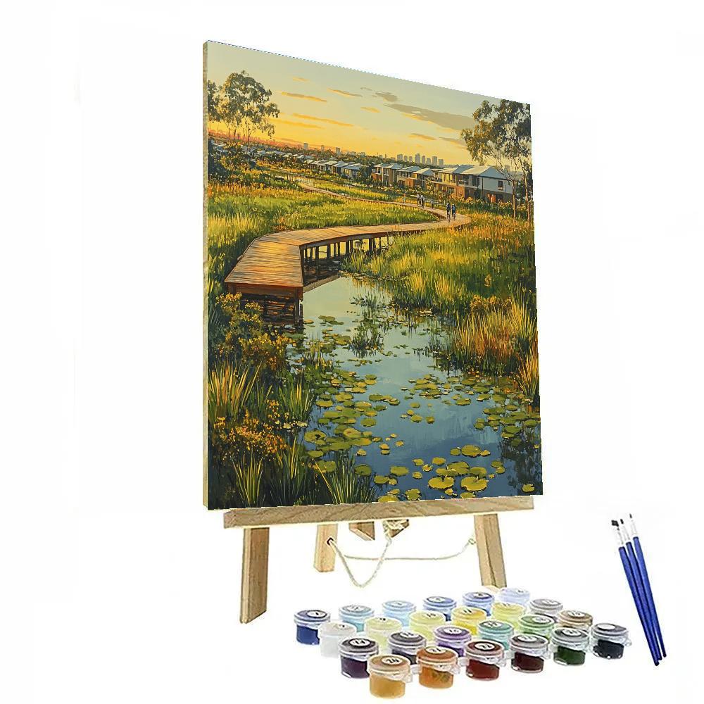 Urban Wetlands Of Kakadu Boardwalk Darwin Australia Number painting