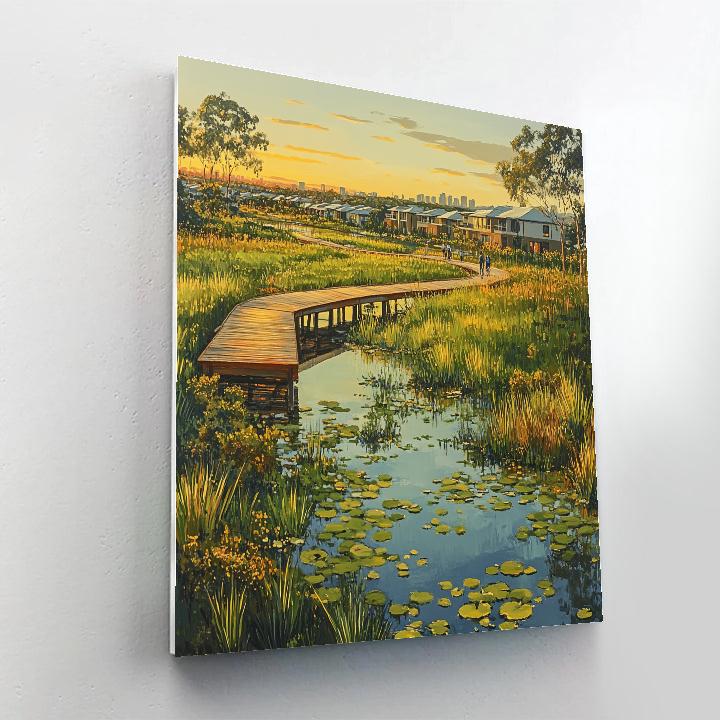 Urban Wetlands Of Kakadu Boardwalk Darwin Australia Number painting