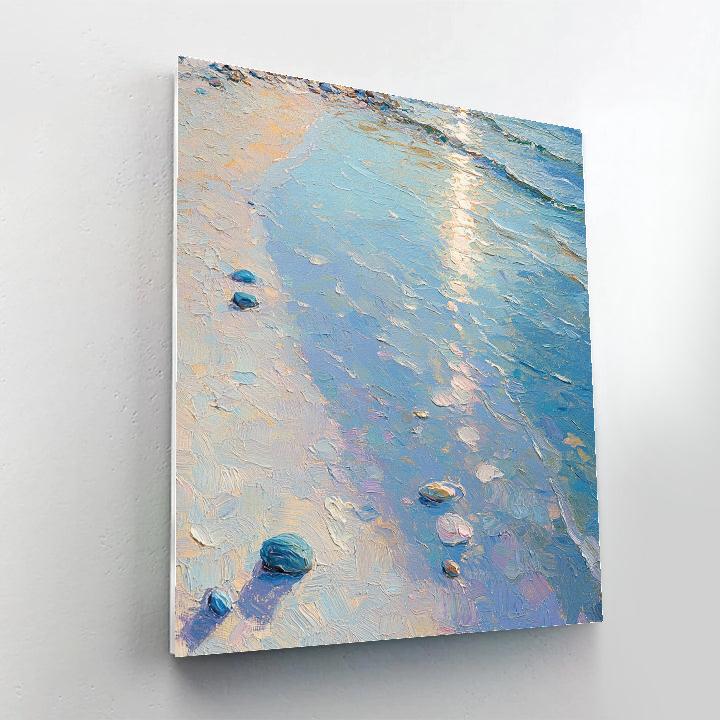 Claude Monet Inspired Coastal Tide Pools At Low Sun paint by number