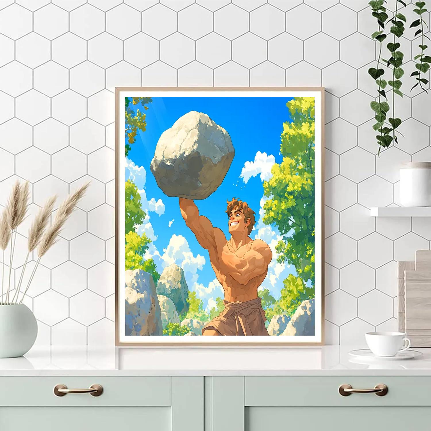 Hercules’ Training Day Adventure Disney Inspired Painting by numbers kit