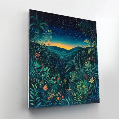 Henri Rousseau Inspired Jungle Night DIY paint by numbers