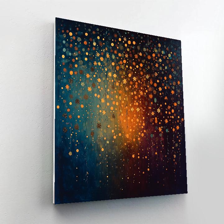 Frida Kahlo Inspired Celestial Rain Of Marigold Dust paint by color