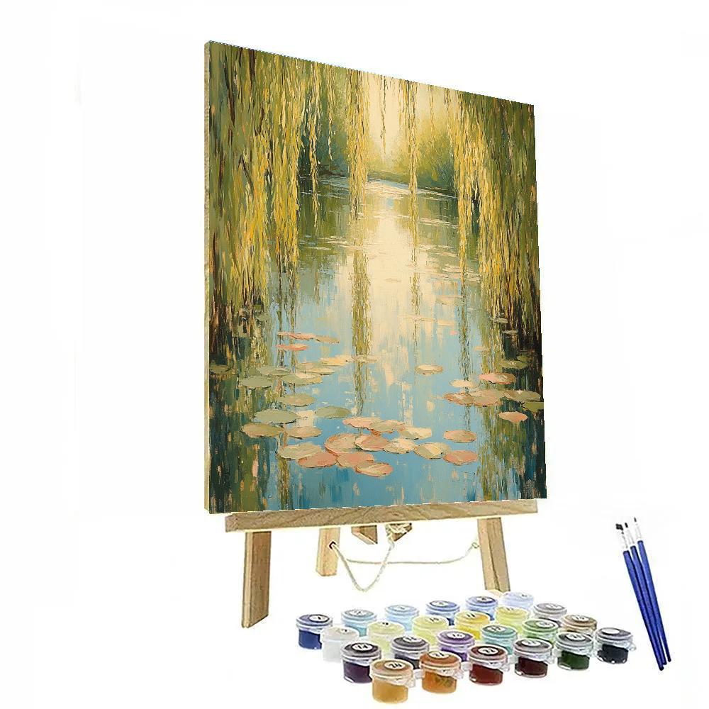 Claude Monet Inspired Summer Afternoon Willow Reflections painting number kit