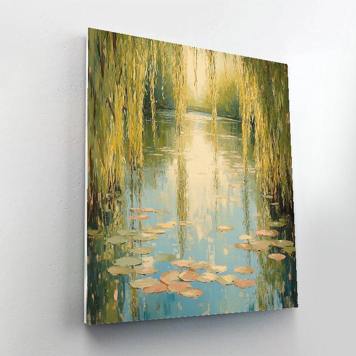 Claude Monet Inspired Summer Afternoon Willow Reflections painting number kit