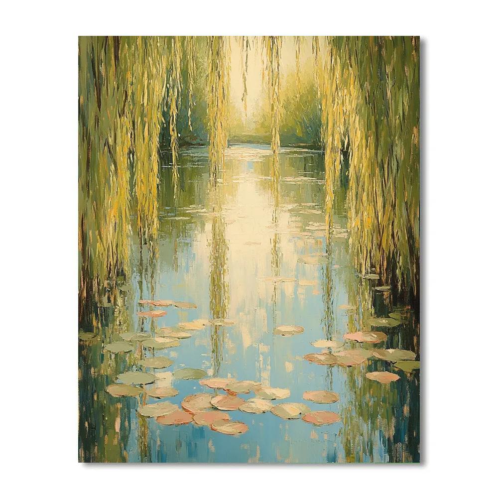 Claude Monet Inspired Summer Afternoon Willow Reflections painting number kit