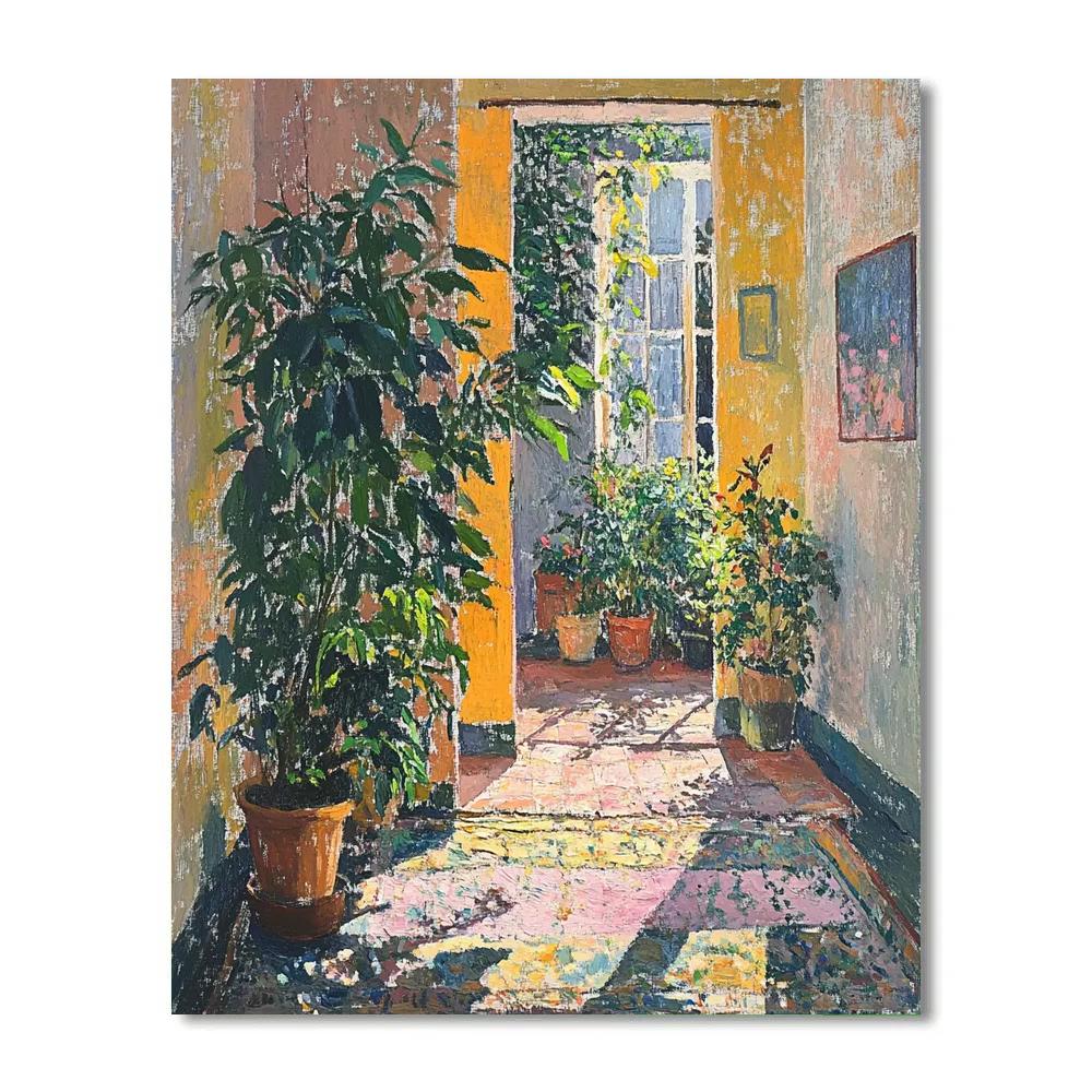 Pierre Bonnard Inspired Interior With Plants Painting by numbers kit