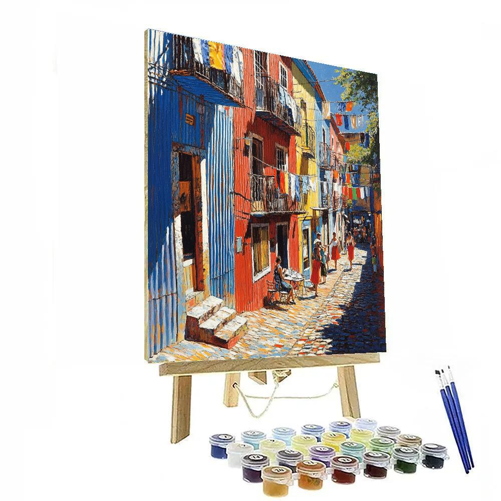 Colorful Streets Of La Boca Caminito Buenos Aires Argentina DIY paint by numbers