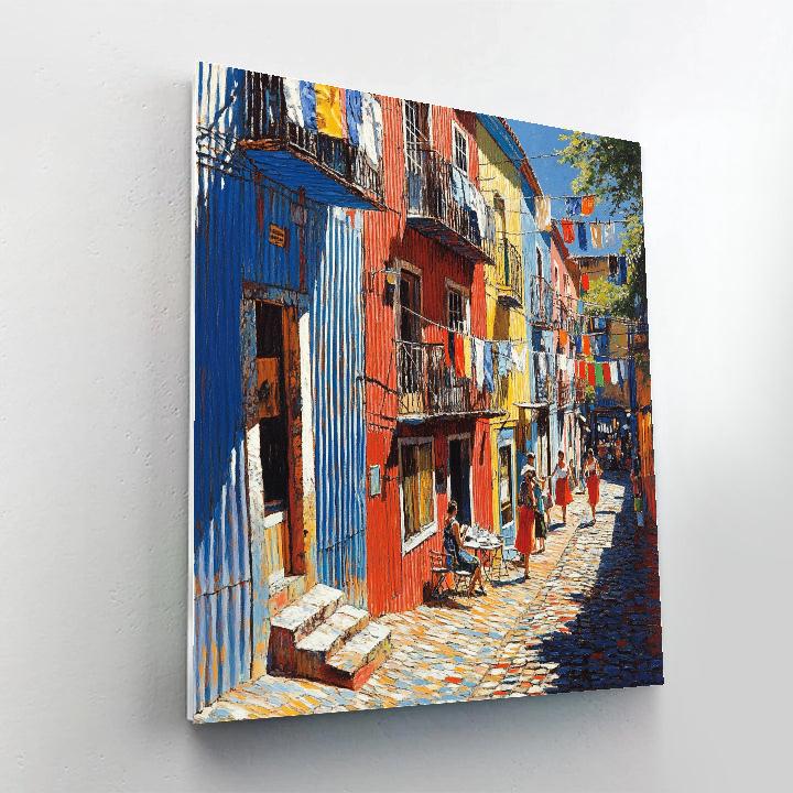 Colorful Streets Of La Boca Caminito Buenos Aires Argentina DIY paint by numbers