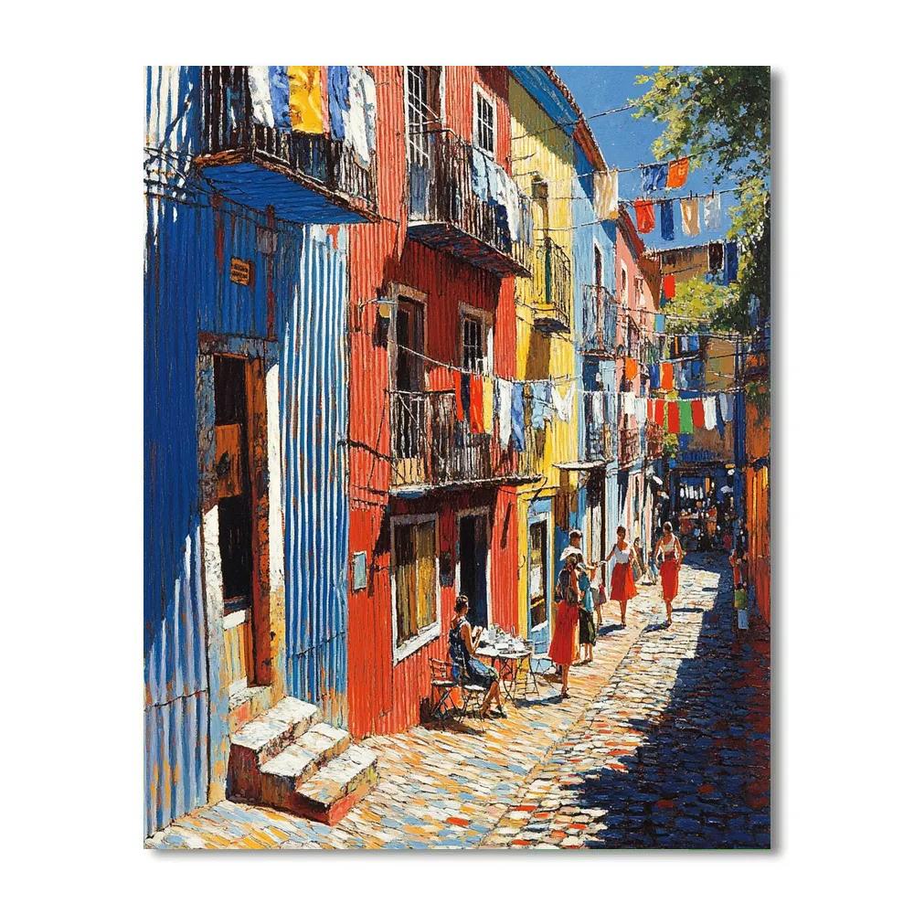Colorful Streets Of La Boca Caminito Buenos Aires Argentina DIY paint by numbers