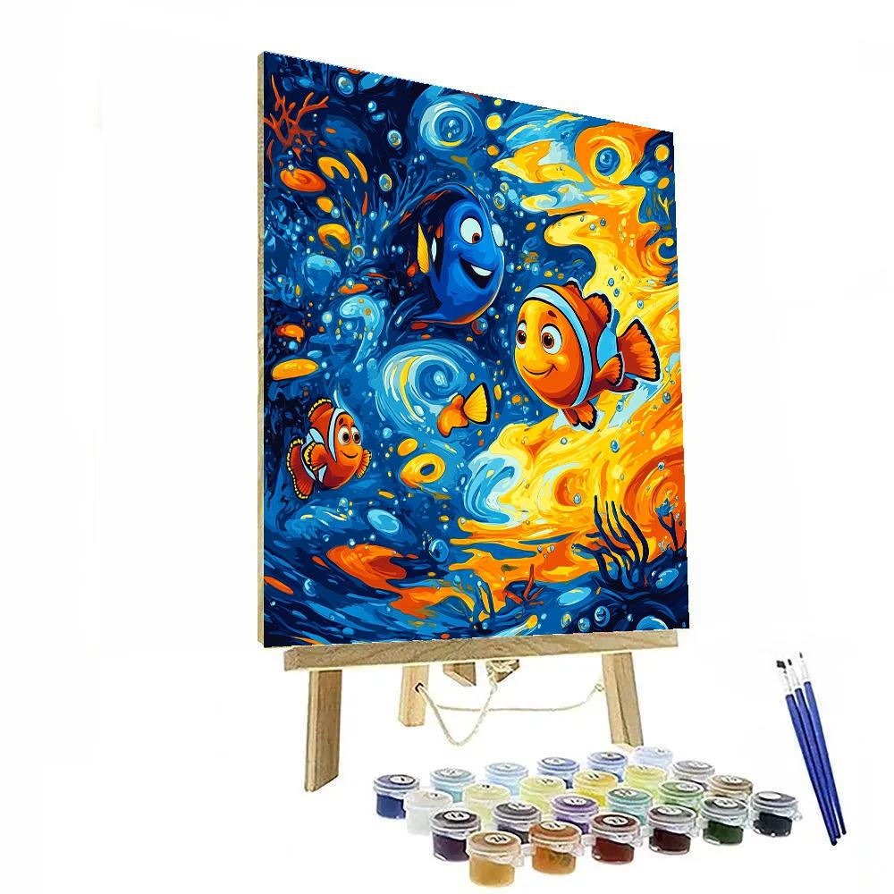 Nemo And Dory’s Ocean Maze Disney Inspired paint by numbers