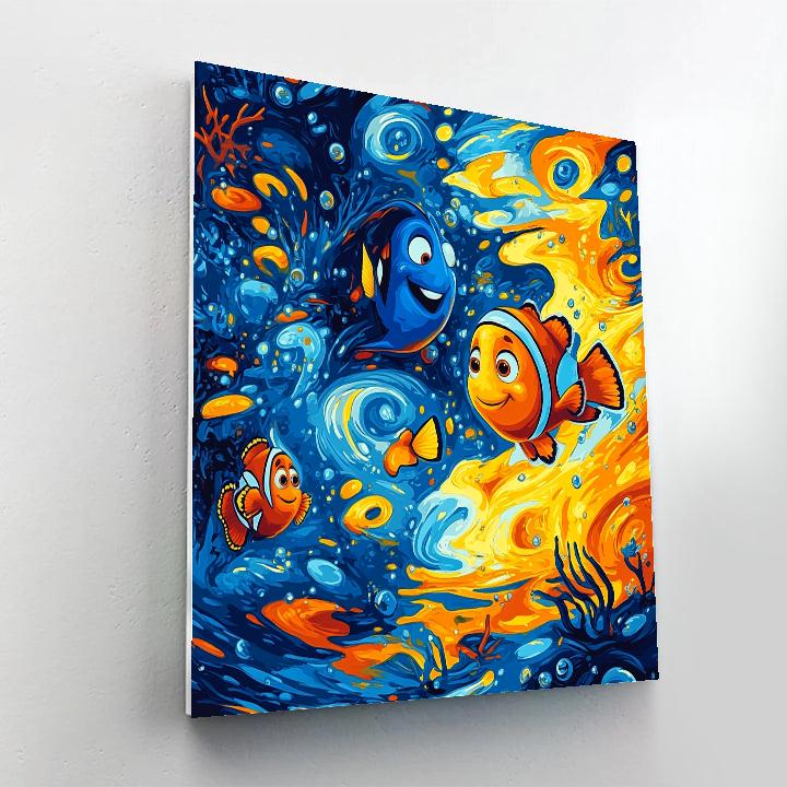 Nemo And Dory’s Ocean Maze Disney Inspired paint by numbers
