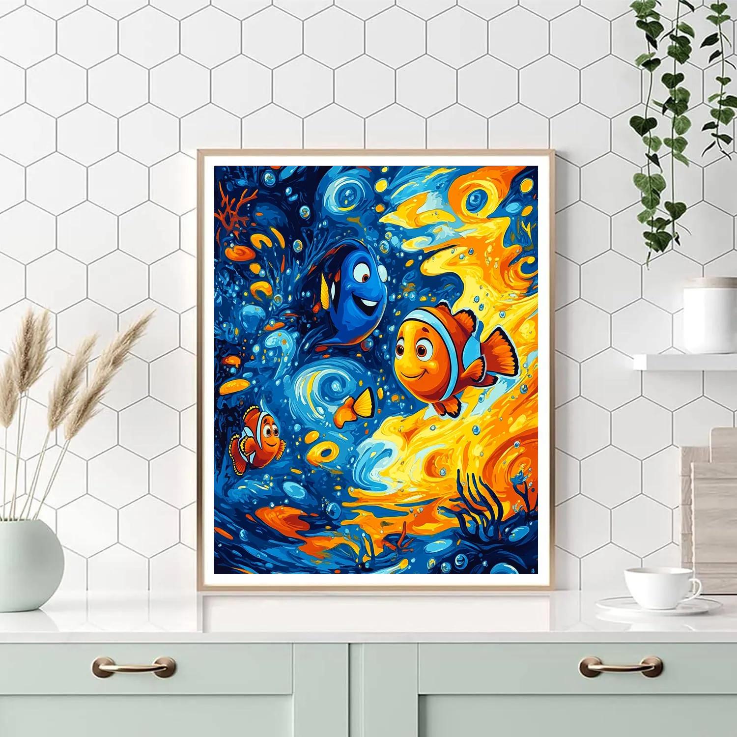 Nemo And Dory’s Ocean Maze Disney Inspired paint by numbers