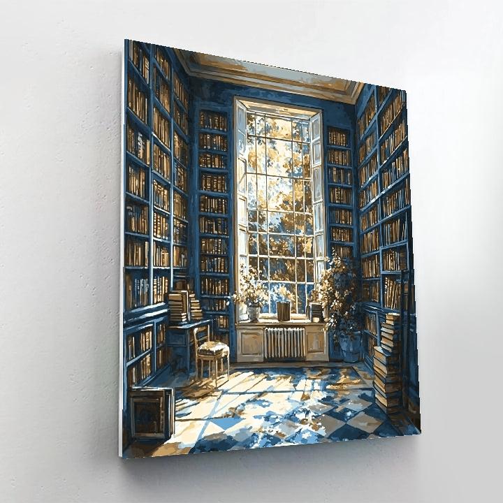 Johannes Vermeer Inspired Library Scene paint by numbers