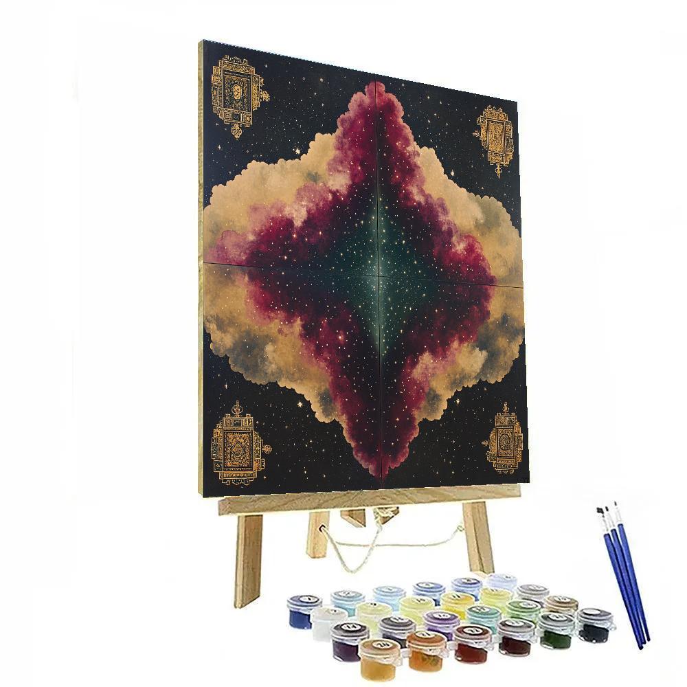 Frida Kahlo Inspired Nebula Mirror Of Memory paint by numbers